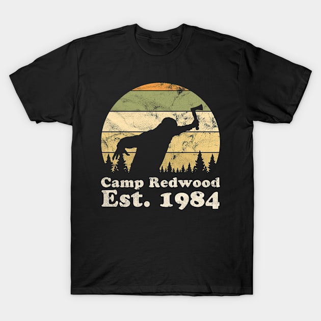 Camp Redwood Est. 1984 T-Shirt T-Shirt by SpacemanTees